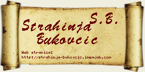 Strahinja Bukovčić vizit kartica